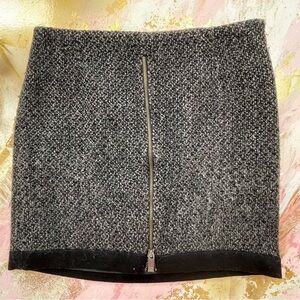 Zara Black and Gray Mini Skirt